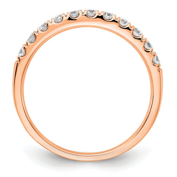 14k Rose Gold 1/2 carat Lab Grown Diamond VS/SI+ G+ Complete Wedding Band - Birthstone Company
