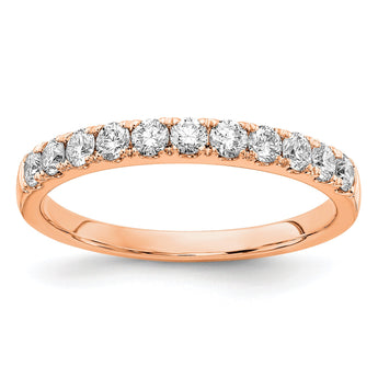 14k Rose Gold 1/2 carat Lab Grown Diamond VS/SI+ G+ Complete Wedding Band - Birthstone Company