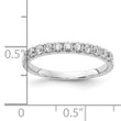 14k White Gold 1/2 carat Lab Grown Diamond VS/SI+ G+ Complete Wedding Band - Birthstone Company