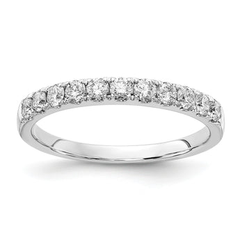 14k White Gold 1/2 carat Lab Grown Diamond VS/SI+ G+ Complete Wedding Band - Birthstone Company