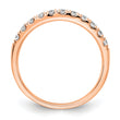 14k Rose Gold 1/2 carat Lab Grown Diamond VS/SI+ G+ Complete Wedding Band, Size 7 - Birthstone Company