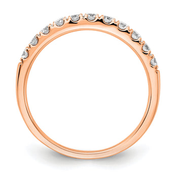 14k Rose Gold 1/2 carat Lab Grown Diamond VS/SI+ G+ Complete Wedding Band, Size 7 - Birthstone Company