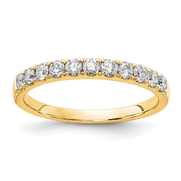 14k 1/2 carat Lab Grown Diamond VS/SI+ G+ Complete Wedding Band, Size 7 - Birthstone Company
