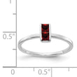 14k White Gold Garnet Ring - Birthstone Company