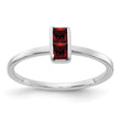 14k White Gold Garnet Ring - Birthstone Company
