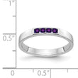 14k White Gold 4-stone Amethyst Band - Birthstone Company