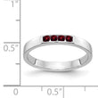 14k White Gold 4-stone Garnet Band - Birthstone Company