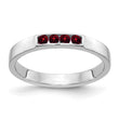 14k White Gold 4-stone Garnet Band - Birthstone Company