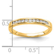 14k 1/5 carat Lab Grown Diamond VS/SI+ G+ Complete Channel Set Band