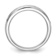 14k White Gold 3/4 carat Lab Grown Diamond VS/SI+ G+ Complete Channel Set Band, Size 7 - Birthstone Company