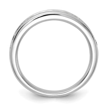 14k White Gold 3/4 carat Lab Grown Diamond VS/SI+ G+ Complete Channel Set Band, Size 7 - Birthstone Company