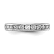 14k White Gold 3/4 carat Lab Grown Diamond VS/SI+ G+ Complete Channel Set Band, Size 7 - Birthstone Company