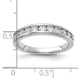 14k White Gold 3/4 carat Lab Grown Diamond VS/SI+ G+ Complete Channel Set Band, Size 7 - Birthstone Company