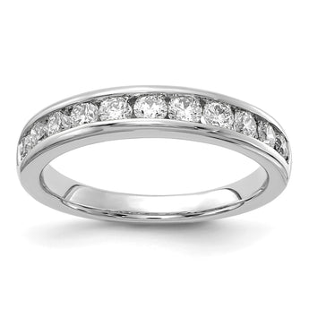 14k White Gold 3/4 carat Lab Grown Diamond VS/SI+ G+ Complete Channel Set Band, Size 7 - Birthstone Company