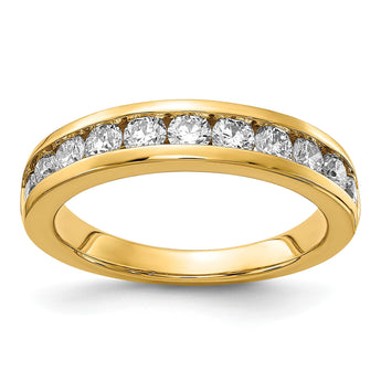 14k 1 carat Lab Grown Diamond VS/SI+ G+ Complete Channel Set Band, Size 7 - Birthstone Company
