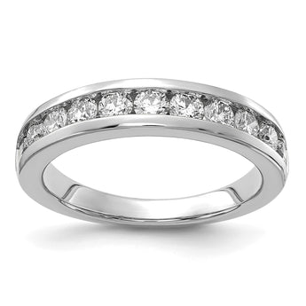 14k White Gold 1 carat Lab Grown Diamond VS/SI+ G+ Complete Channel Set Band, Size 7 - Birthstone Company