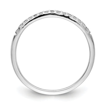 10K White Gold Diamond Band, Size 6.75 - Birthstone Company
