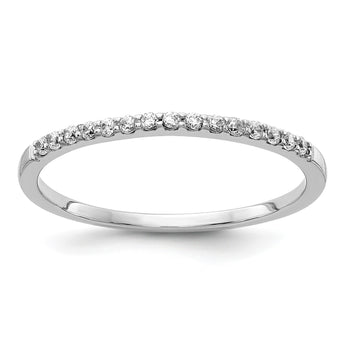 10K White Gold Diamond Band, Size 6.75 - Birthstone Company