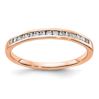 14k Rose Gold Diamond Channel Band - Birthstone Company