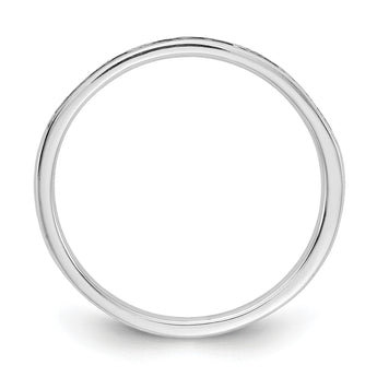 14k White Gold Diamond Channel Band - Birthstone Company