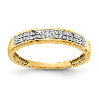 14k 2-row Diamond Band - Birthstone Company