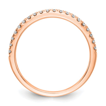 14k Rose Gold 1/5 carat Lab Grown Diamond VS/SI+ G+ Complete Wedding Band, Size 7 - Birthstone Company