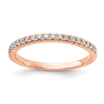 14k Rose Gold 1/5 carat Lab Grown Diamond VS/SI+ G+ Complete Wedding Band