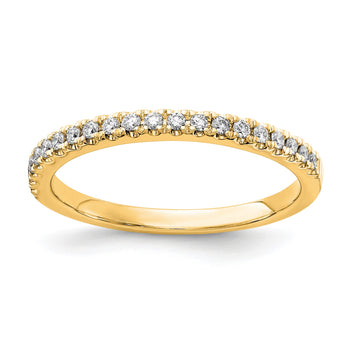 14k 1/5 carat Lab Grown Diamond VS/SI+ G+ Complete Wedding Band, Size 7 - Birthstone Company