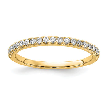 14k 1/4 carat Lab Grown Diamond VS/SI+ G+ Complete Wedding Band, Size 7 - Birthstone Company