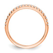 14k Rose Gold 1/4 carat Lab Grown Diamond VS/SI+ G+ Complete Wedding Band, Size 7 - Birthstone Company