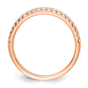 14k Rose Gold 1/4 carat Lab Grown Diamond VS/SI+ G+ Complete Wedding Band, Size 7 - Birthstone Company
