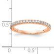 14k Rose Gold 1/4 carat Lab Grown Diamond VS/SI+ G+ Complete Wedding Band, Size 7 - Birthstone Company