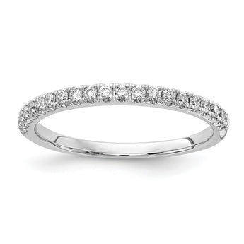 14k White Gold 1/4 carat Lab Grown Diamond VS/SI+ G+ Complete Wedding Band, Size 7 - Birthstone Company