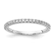 14k White Gold 1/4 carat Lab Grown Diamond VS/SI+ G+ Complete Wedding Band