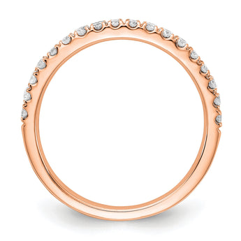14k Rose Gold 1/3 carat Lab Grown Diamond VS/SI+ G+ Complete Wedding Band, Size 7 - Birthstone Company