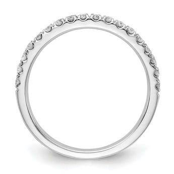 14k White Gold 1/3 carat Lab Grown Diamond VS/SI+ G+ Complete Wedding Band, Size 7 - Birthstone Company