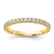 14k 1/3 carat Lab Grown Diamond VS/SI+ G+ Complete Wedding Band, Size 7 - Birthstone Company