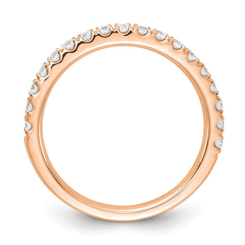 14k Rose Gold 1/2 carat Lab Grown Diamond VS/SI+ G+ Complete Wedding Band, Size 7 - Birthstone Company