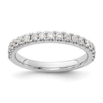 14k White Gold 1/2 carat Lab Grown Diamond VS/SI+ G+ Complete Wedding Band, Size 7 - Birthstone Company