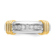 14k Two-tone Diamond Mens Ring, Size 10 - Birthstone Company