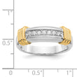 14k Two-tone Diamond Mens Ring, Size 10 - Birthstone Company