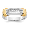 14k Two-tone Diamond Mens Ring, Size 10 - Birthstone Company