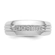 14k White Gold Diamond 5-stone Mens Ring, Size 10 - Birthstone Company