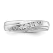 14k White Gold 7-stone Diamond Mens Ring, Size 10 - Birthstone Company