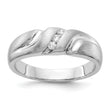 14k White Gold Diamond Mens Ring