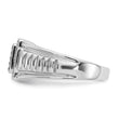 14k White Gold Black and White Diamond Mens Ring, Size 10 - Birthstone Company