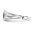 14k White Gold Black and White Diamond Mens Ring, Size 10 - Birthstone Company