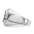 14k White Gold Black and White Diamond Mens Ring, Size 10 - Birthstone Company