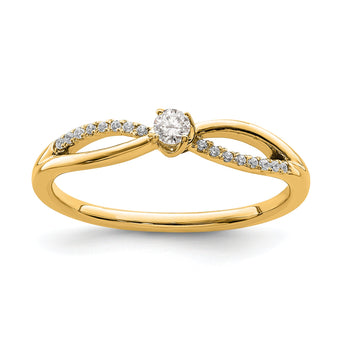 First Promise 14k 1/8 carat Lab Grown Diamond VS/SI+ G+ Complete Petite Engagement Ring