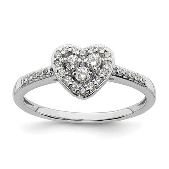 10k White Gold 1/4 carat Lab Grown Diamond VS/SI+ G+ Complete Cluster Engagement Ring